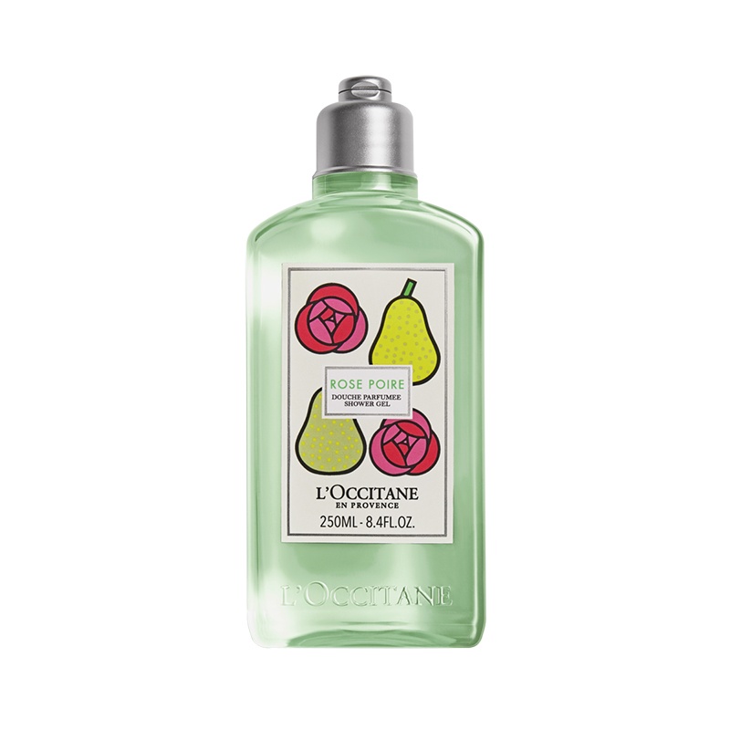 商品L'Occitane|欧舒丹 清新保湿沐浴啫喱沐浴露 250ml 玫瑰雪梨【22年限量款】,价格¥195,第4张图片详细描述