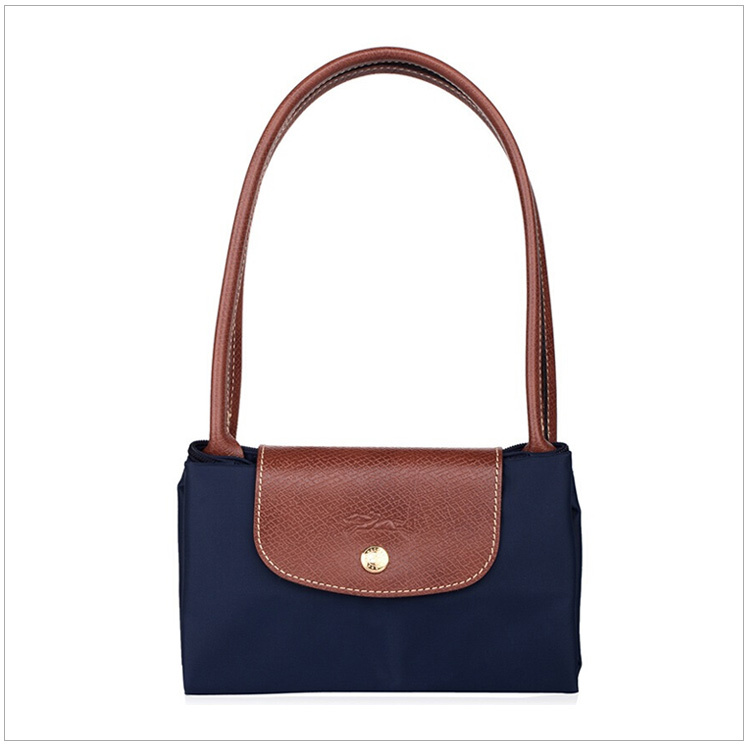 商品Longchamp|Longchamp 珑骧 女士藏蓝尼龙长柄小号购物袋 2605089556,价格¥680,第10张图片详细描述