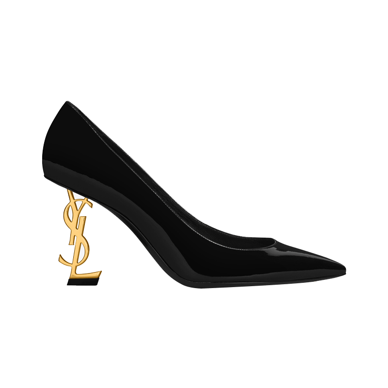 商品Yves Saint Laurent|圣罗兰 女士 OPYUM 金色鞋跟漆皮高跟鞋,价格¥10389,第6张图片详细描述