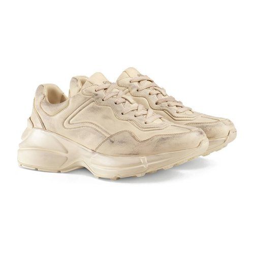 商品Gucci|【包税】GUCCI/古驰 Rhyton系列 女士象牙色皮革脏脏运动鞋老爹鞋550046 A9L00 9522,价格¥6687,第6张图片详细描述