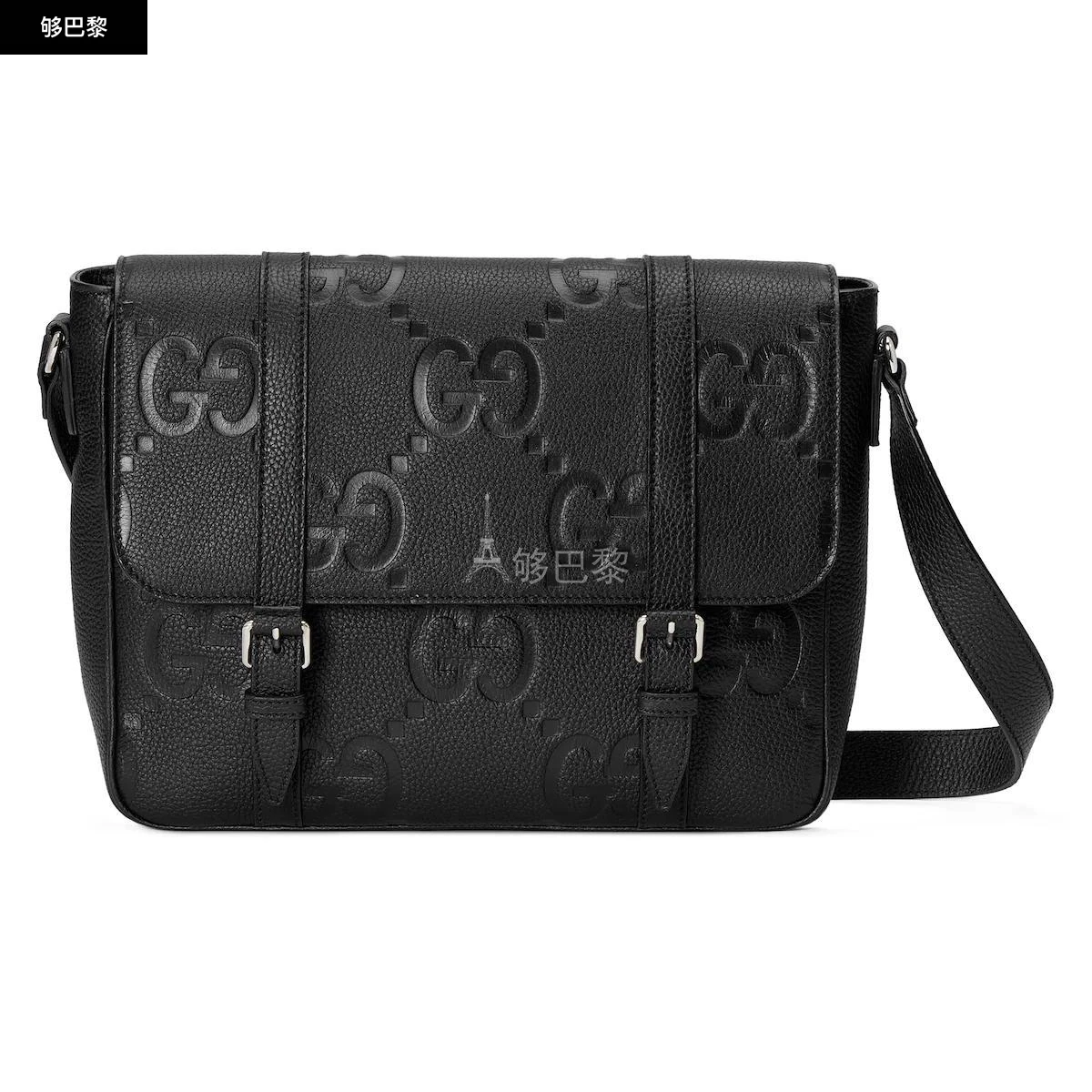 商品Gucci|【预售】 古驰 24秋冬 男士 单肩包 超级双G中号邮差包 760234 AABY0 1000,价格¥18712,第2张图片详细描述