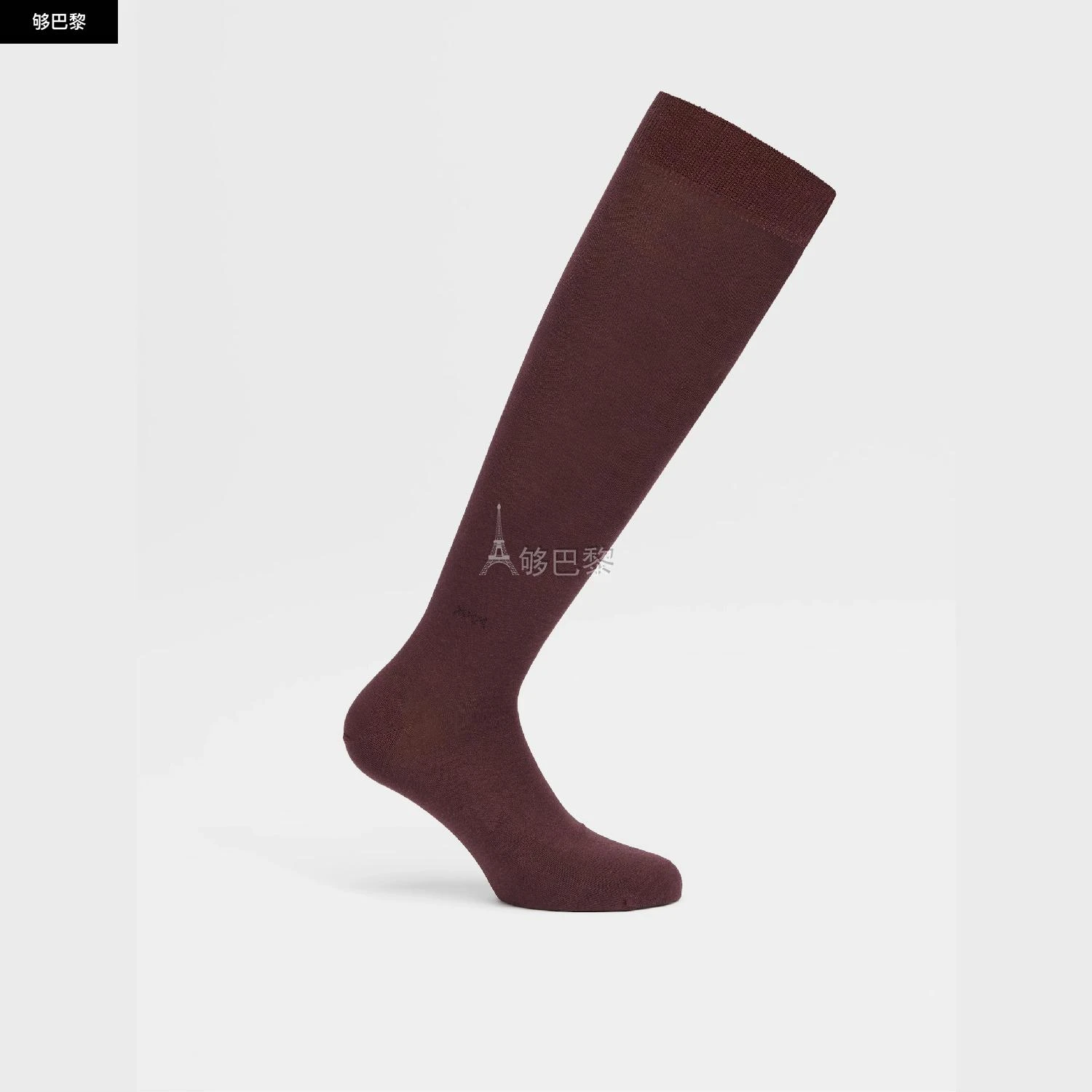 商品Zegna|包邮包税【预售7天发货】 ZEGNA杰尼亚 23秋冬 男士 袜子 BURGUNDY LYOCELL BLEND EVERYDAY TRIPLE X MID CALF SOCKS N5V40-573-602,价格¥557,第6张图片详细描述