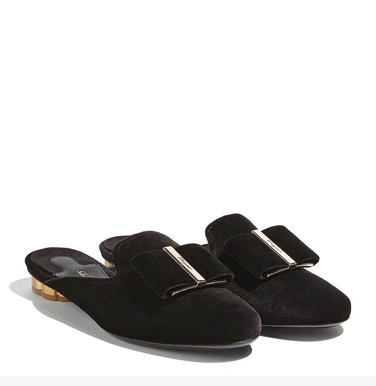 商品Salvatore Ferragamo|Salvatore Ferragamo 菲拉格慕 女士黑色拖鞋 01-M949-680205,价格¥2845,第7张图片详细描述