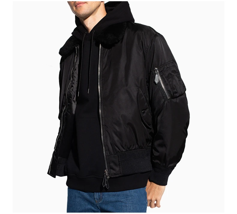 商品[国内直发] Burberry|BURBERRY 男士黑色羽绒服 8041381,价格¥9283,第5张图片详细描述