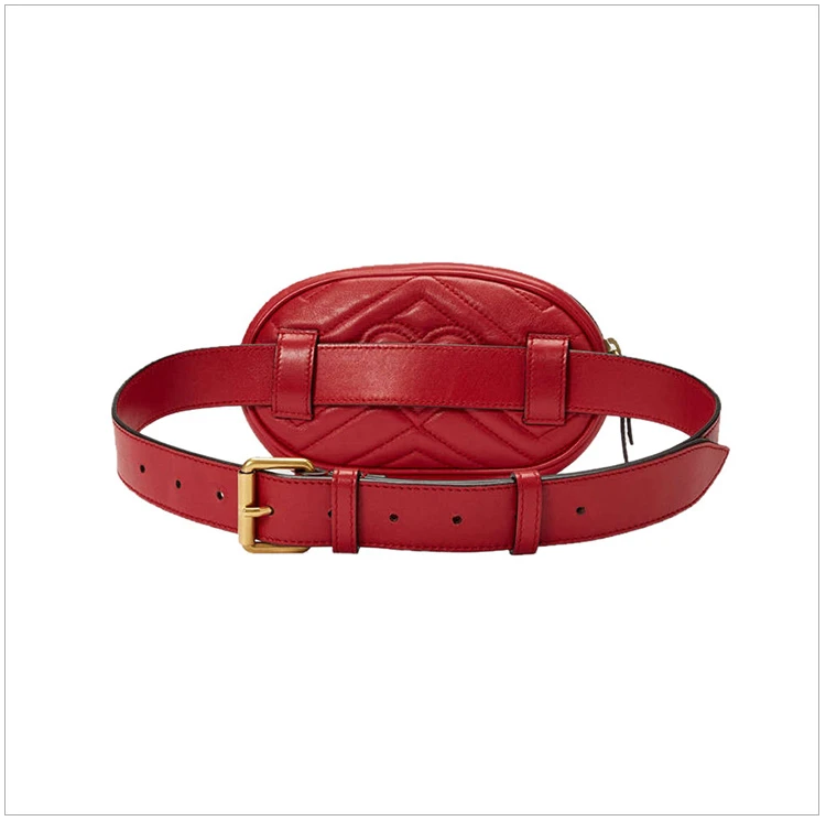 商品[国内直发] Gucci|GUCCI 红色女士腰包 476434-DSVRT-6433,价格¥6114,第4张图片详细描述