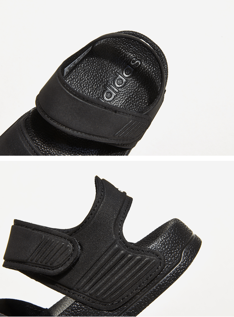 商品Adidas|【Brilliant|包邮包税】阿迪达斯 ADILETTE SANDAL K 儿童  凉鞋 沙滩鞋 运动凉鞋 拖鞋  GW0344 CBLACK/FTWWHT/CBLACK,价格¥237,第2张图片详细描述