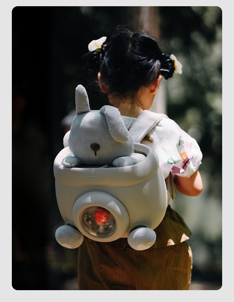 商品GERM|日本GERM格沵 格沵卡卡兔/抱抱熊 旅行包 上学儿童双肩包书包背包,价格¥450,第12张图片详细描述