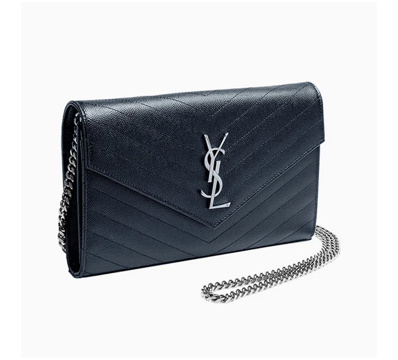 商品[国内直发] Yves Saint Laurent|YSL 圣罗兰 女士Monogram College系列深蓝色皮革链条包 377828-BOW02-4147,价格¥12011,第5张图片详细描述