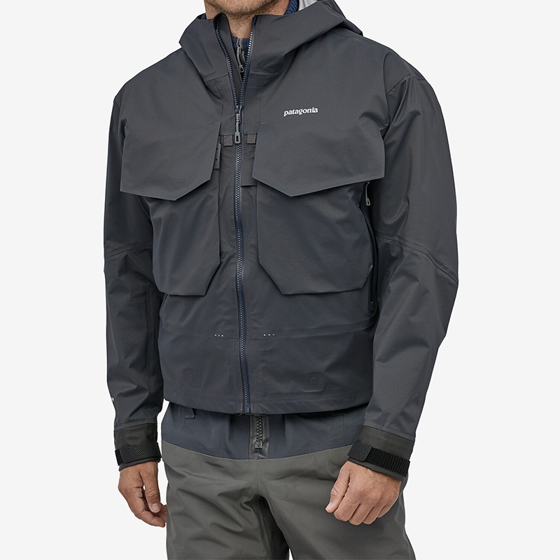 商品Patagonia|Patagonia 23年新款 男士烟熏蓝色再生尼龙防水夹克,价格¥3355,第2张图片详细描述