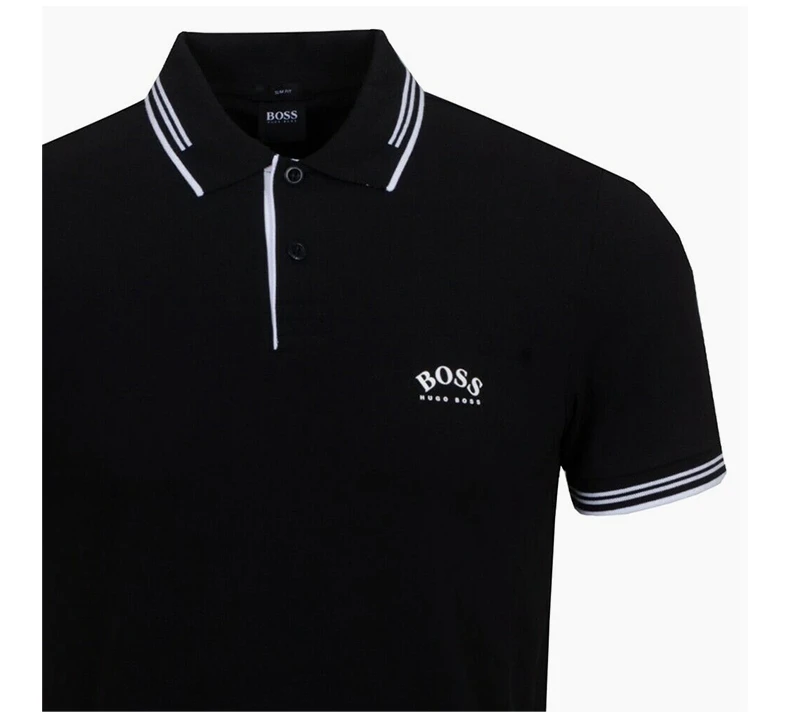 商品Hugo Boss|HUGO BOSS 男士黑色POLO衫 PAULCURVED-50412675-015,价格¥561,第6张图片详细描述