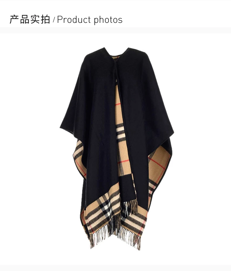 商品[国内直发] Burberry|BURBERRY 黑色男士围巾 8037423,价格¥7418,第4张图片详细描述