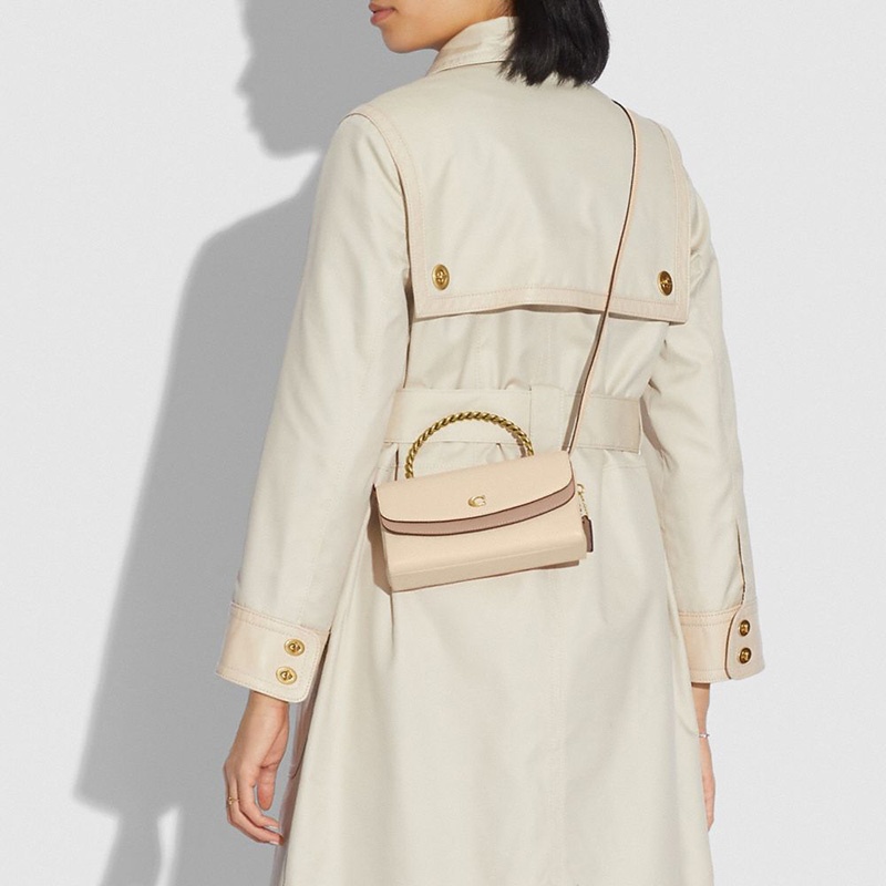 商品[国内直发] Coach|蔻驰女包新款斜挎包奢侈品女士Blair小号单肩斜挎包拼色人造革配牛皮革礼物送女友C2626 B4SB7,价格¥1240,第3张图片详细描述