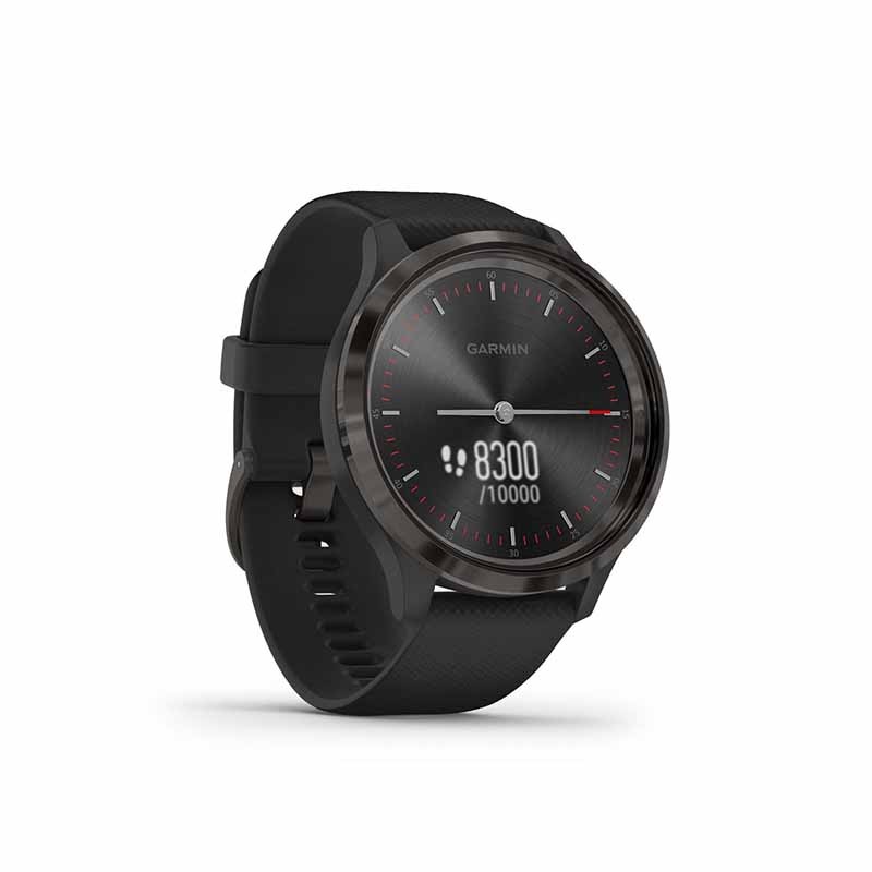 商品Garmin|GARMIN 男女同款黑色树脂表盘石英机芯黑色硅胶表带运动智能手表44MM,价格¥1632,第4张图片详细描述