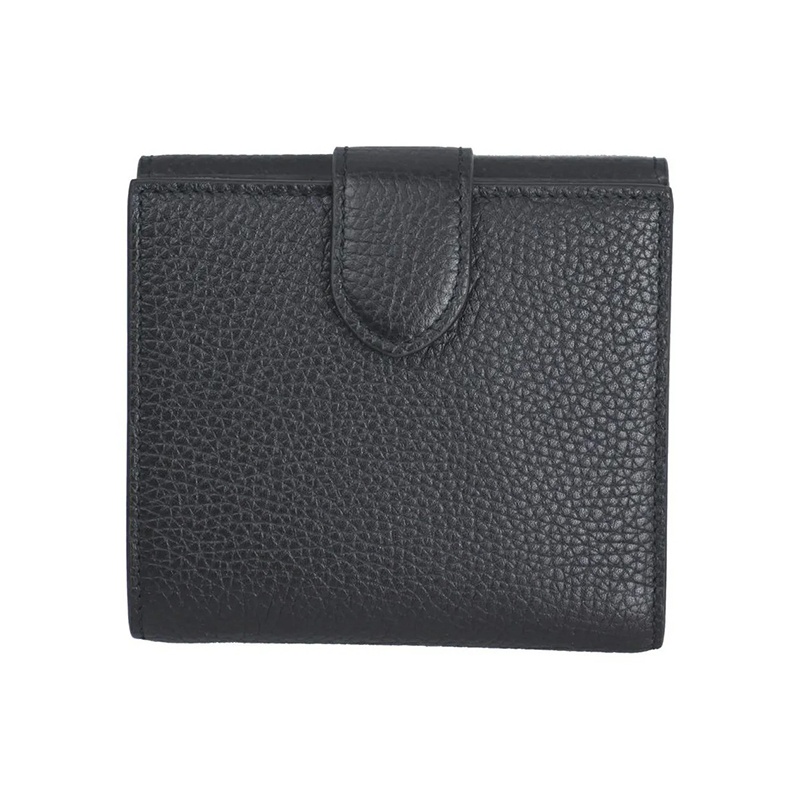商品Gucci|古驰 女士黑色皮革Marmont金属双G标志翻盖开合钱包 782749A7M0T1000,价格¥3059,第11张图片详细描述