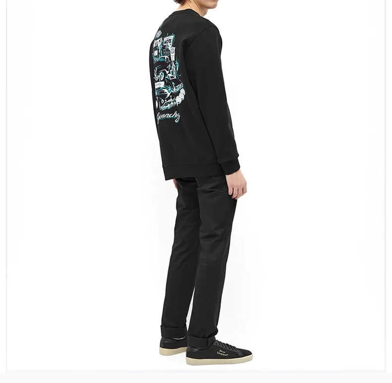 商品Givenchy|GIVENCHY 男士黑色棉质卫衣/帽衫 BMJ09V30AF-001,价格¥2509,第6张图片详细描述