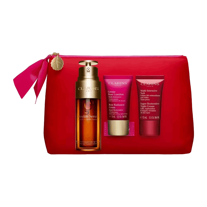 商品Clarins|娇韵诗2022限量护肤3件套 双萃精华50ml+花样年华玫瑰面霜15ml+花样年华晚霜15ml,价格¥689,第14张图片详细描述