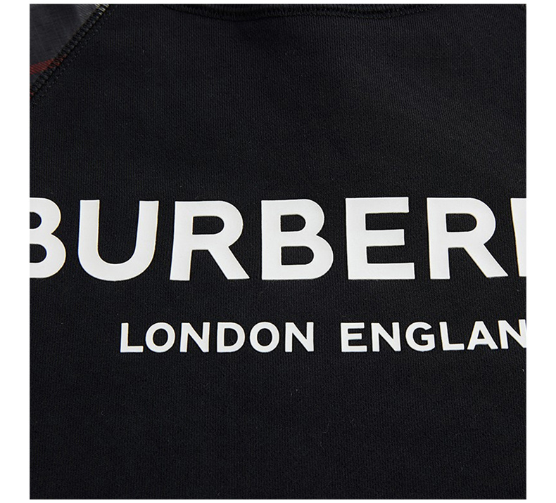 商品Burberry|Burberry Kids 博柏利童装 女童黑色TEEN格纹拼接套头衫 8011010,价格¥1268,第9张图片详细描述