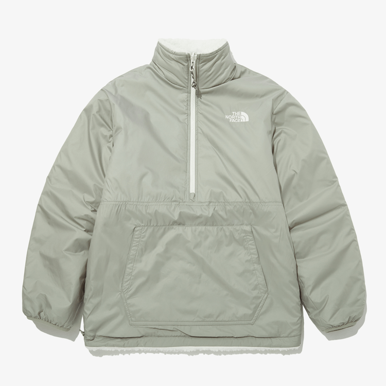 商品The North Face|【Brilliant|北面特惠】北面Play 绿色双面抓绒夹克 PLAY GREEN RVS FLEECE ANORAK IVORY NJ4FP56B,价格¥950,第10张图片详细描述