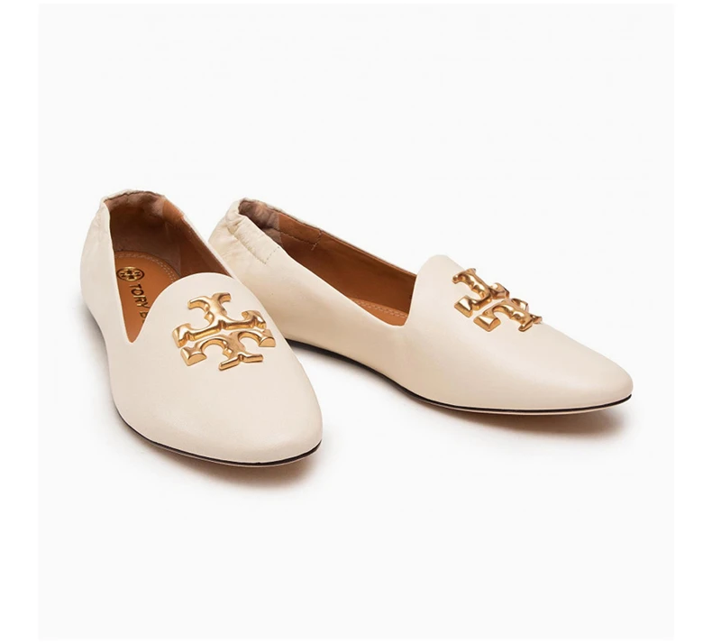 商品Tory Burch|TORY BURCH 女士奶油色牛皮乐福鞋 84922-122,价格¥1686,第4张图片详细描述