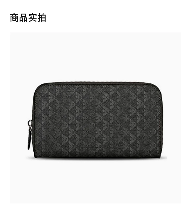 商品Emporio Armani|EMPORIO ARMANI 黑色男士长款钱夹 YEM867-YH606-86526,价格¥1363,第4张图片详细描述