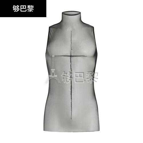 商品ANN DEMEULEMEESTER|【特惠8.7折】包邮包税【预售7天发货】 ANN DEMEULEMEESTER 男士 背心 Edgardo 缝褶高领 T 恤  ADMAU578BCK,价格¥3608,第2张图片详细描述