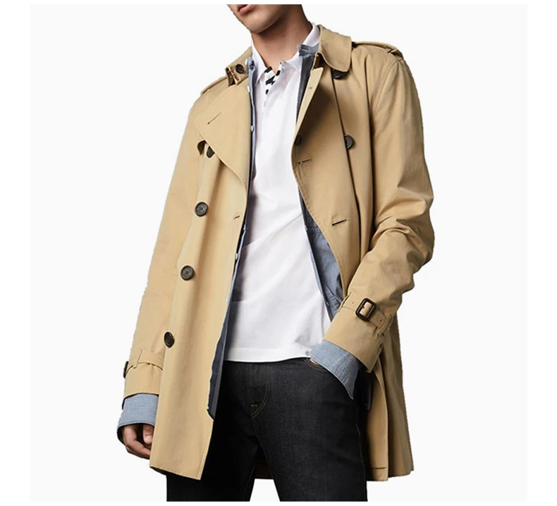 商品[国内直发] Burberry|BURBERRY 卡其色男士风衣 3983339,价格¥12028,第6张图片详细描述