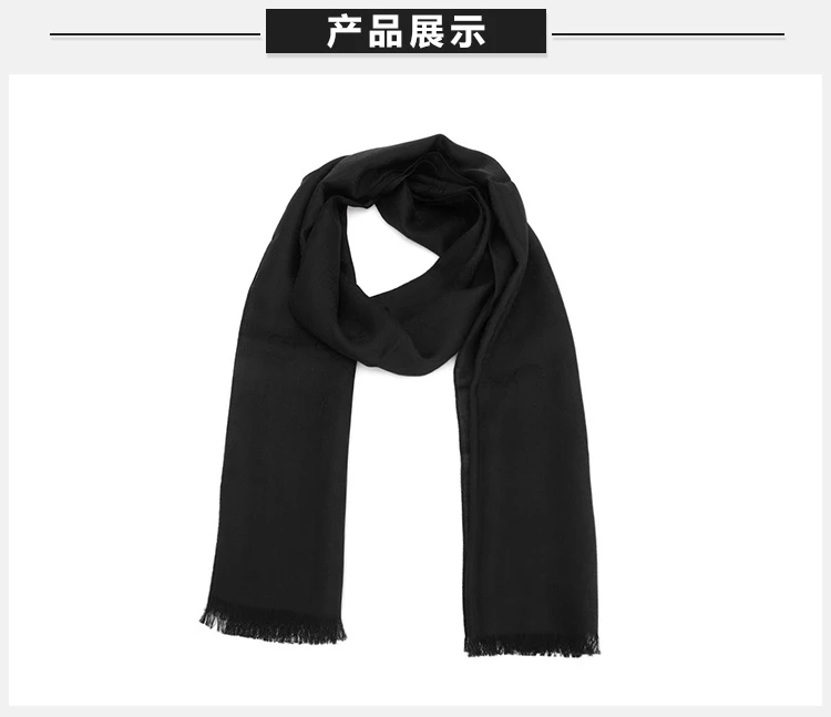 商品Gucci|GUCCI 黑色女士围巾 165904-3G646-1000,价格¥1279,第2张图片详细描述
