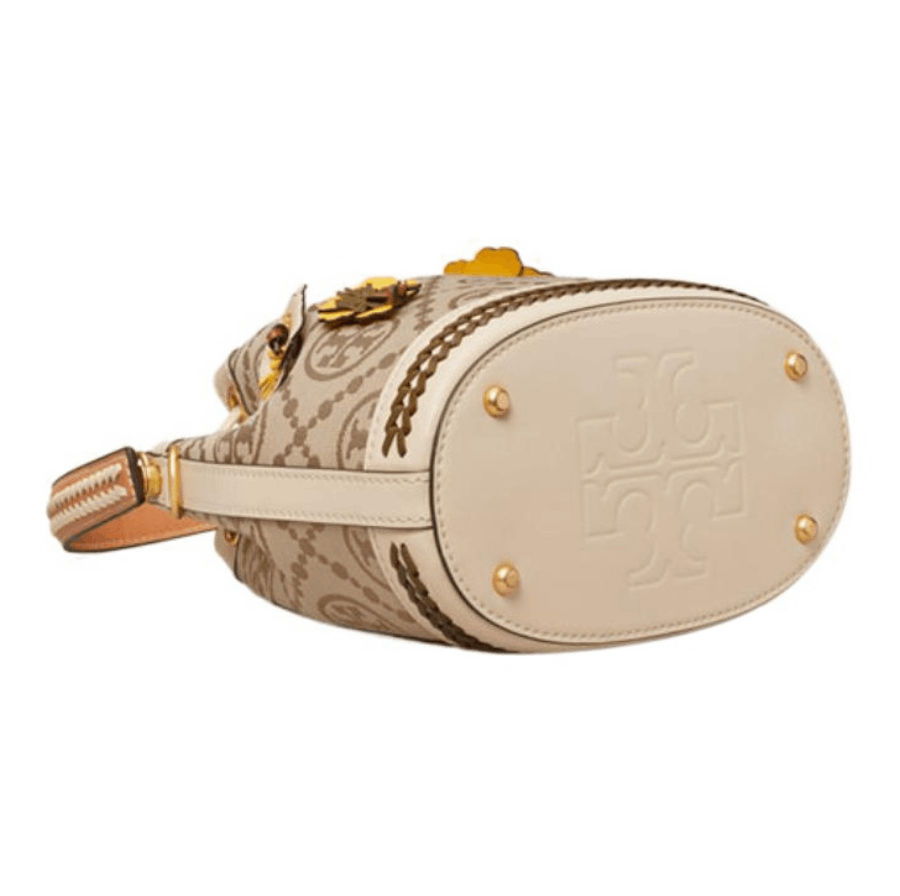 商品[国内直发] Tory Burch|汤丽柏琦 TB女包TB水桶包 T MONOGRAM水桶包单肩包手提包142935-250,价格¥3900,第8张图片详细描述