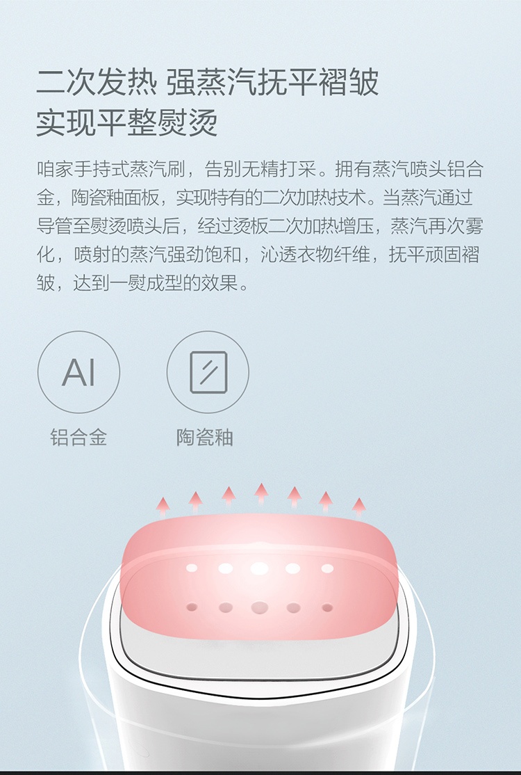 商品[国内直发] ZANJIA|咱家手持挂烫机智能蒸汽加热家用迷你型烫衣机 小型电熨斗便携式蒸汽旅行熨烫机 升级款 GT-306LW,价格¥117,第8张图片详细描述