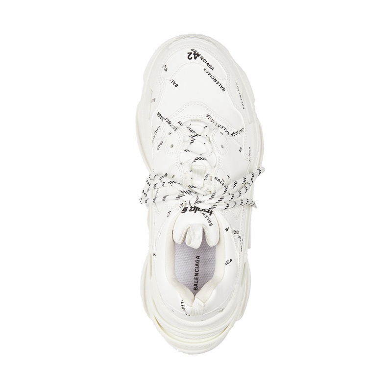 商品Balenciaga|巴黎世家  男士白色ALLOVER标志TRIPLE S休闲运动鞋 536737W2FA19010,价格¥7203,第7张图片详细描述