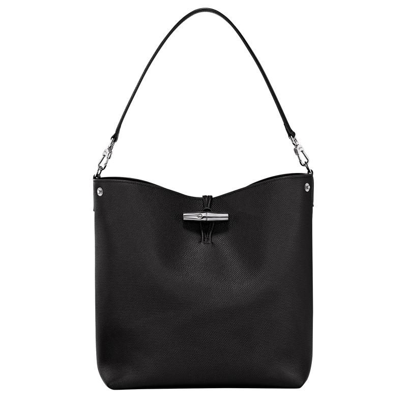 商品Longchamp|珑骧 Le Roseau系列中号女士黑色皮革手提包 10281HFP266（两色可选）,价格¥5810,第8张图片详细描述