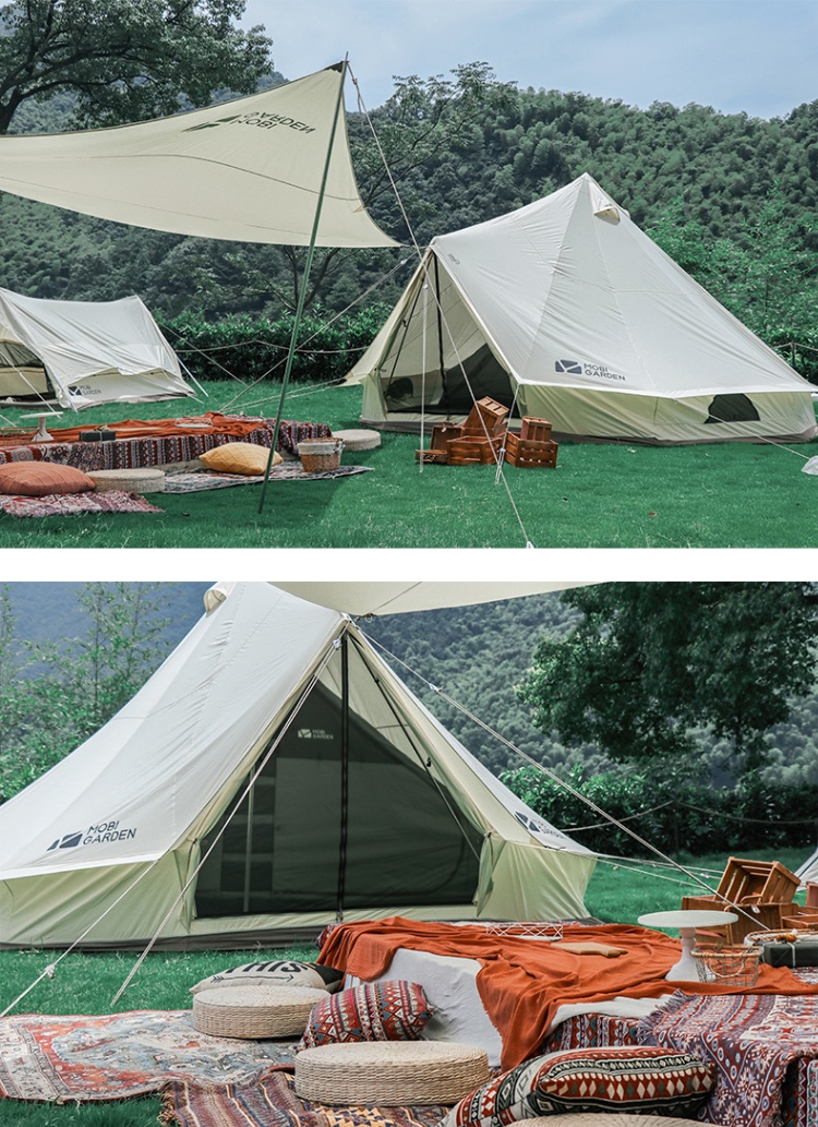 商品[国内直发] MobiGarden|户外野餐聚会纪元260轻奢帐篷6-8人露营大空间家庭棉布野营豪华帐篷,价格¥3886,第40张图片详细描述