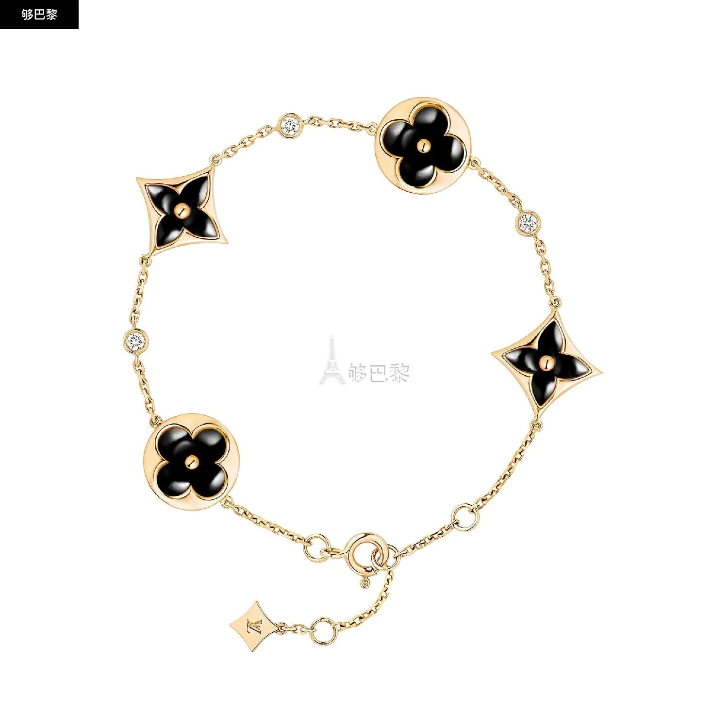 商品Louis Vuitton|【预售】 LV路易威登 24秋冬 女士 手镯 COLOR BLOSSOM BB MULTI-MOTIF 18K 金（黄色）玛瑙钻石手链 Q05024,价格¥56302,第3张图片详细描述