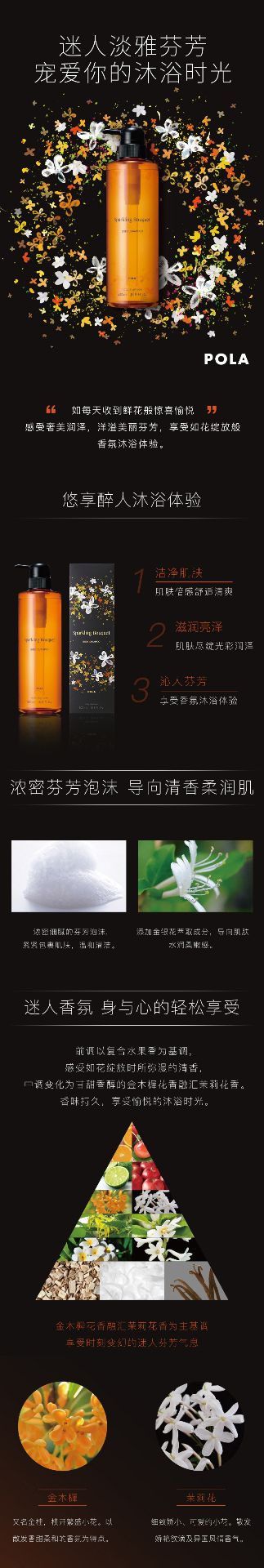 商品POLA|宝丽桂花香沐浴露 浓密泡沫 清香柔润,价格¥201,第1张图片详细描述