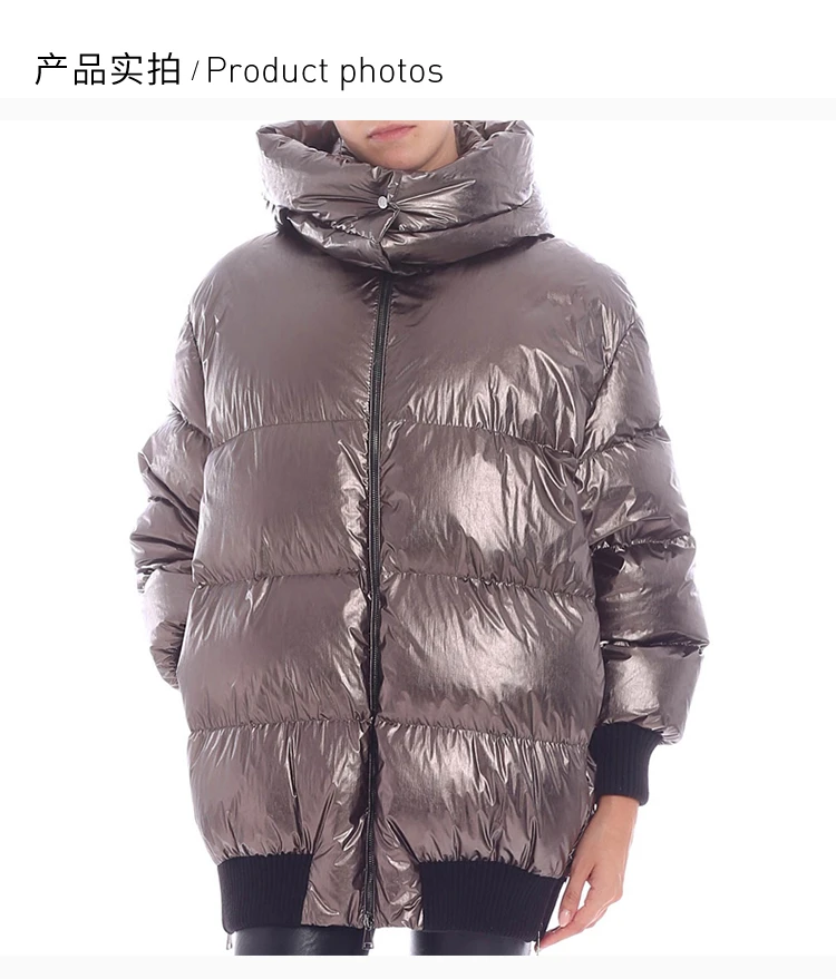 商品[国内直发] Moncler|MONCLER 粉灰色女士羽绒服 4990400-539DL-935,价格¥10034,第4张图片详细描述