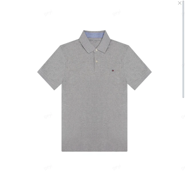 商品[国内直发] Tommy Hilfiger|TOMMY HILFIGER 灰色女士POLO衫 78J8750-031,价格¥449,第1张图片详细描述