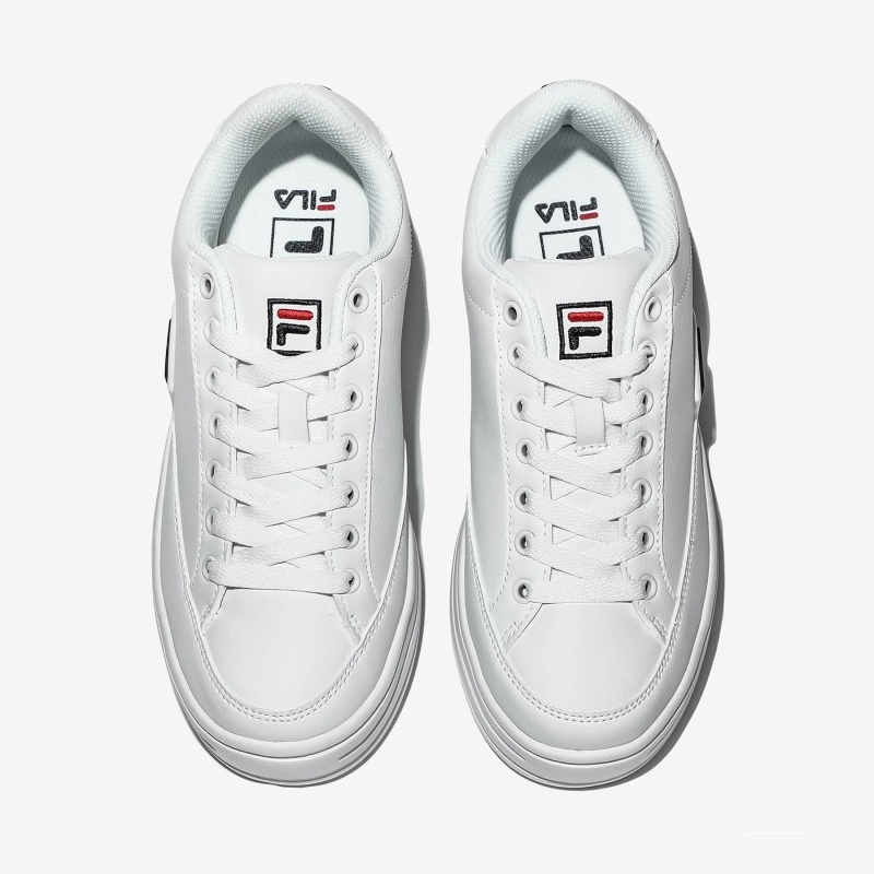 商品Fila|【享贝家】（预售款）斐乐FILA 新款板鞋休闲鞋 男女同款 白色 1TM00622D100,价格¥282,第2张图片详细描述