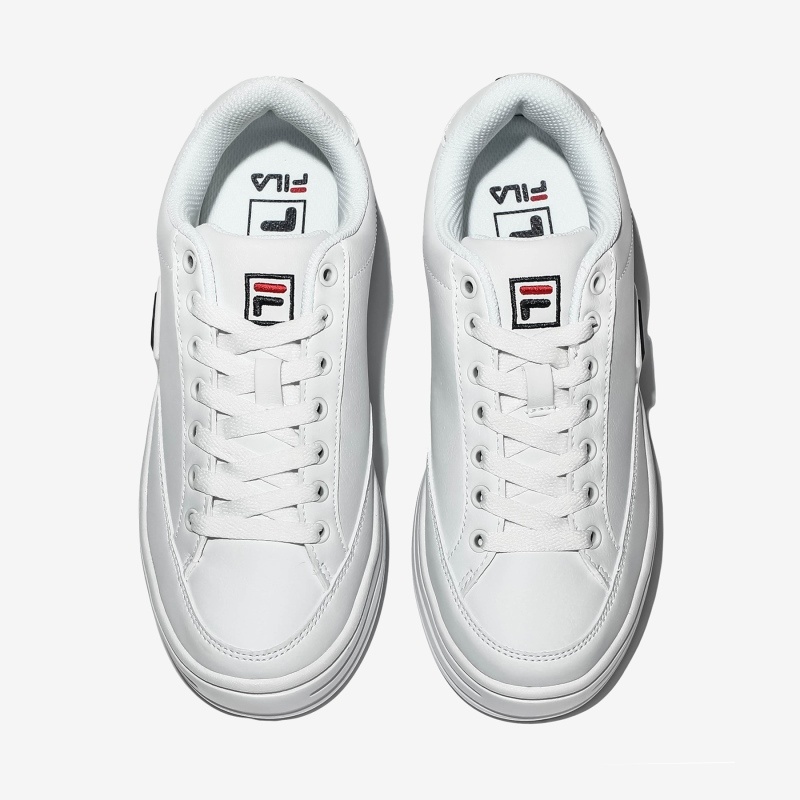 商品Fila|【享贝家】（预售款）斐乐FILA 新款板鞋休闲鞋 男女同款 白色 1TM00622D100,价格¥237,第4张图片详细描述