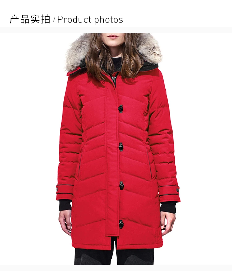 商品[国内直发] Canada Goose|CANADA GOOSE 红色女士羽绒服 2090L-RED,价格¥6447,第4张图片详细描述