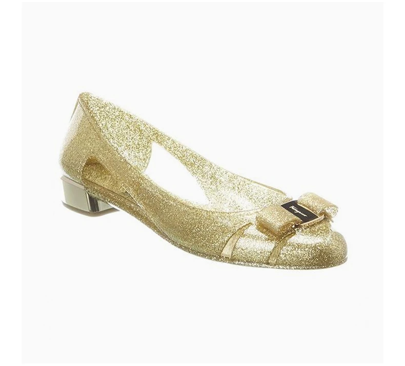 商品Salvatore Ferragamo|SALVATORE FERRAGAMO 金色女士便鞋 741567-035656,价格¥1788,第5张图片详细描述
