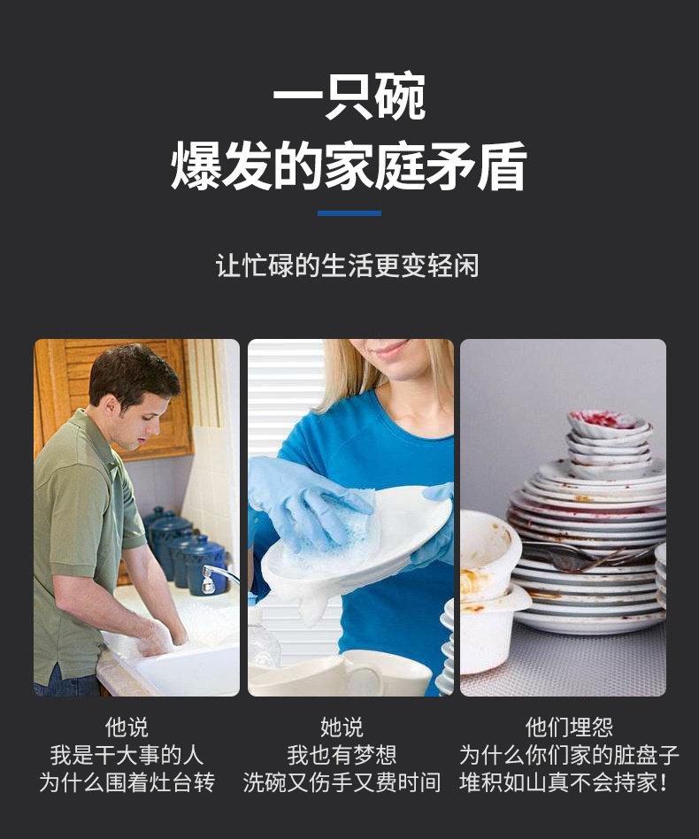 商品[国内直发] Panasonic|松下NP-TH1WECN家用全自动智能独立台式洗碗机免安装高温杀菌烘干,价格¥3042,第3张图片详细描述
