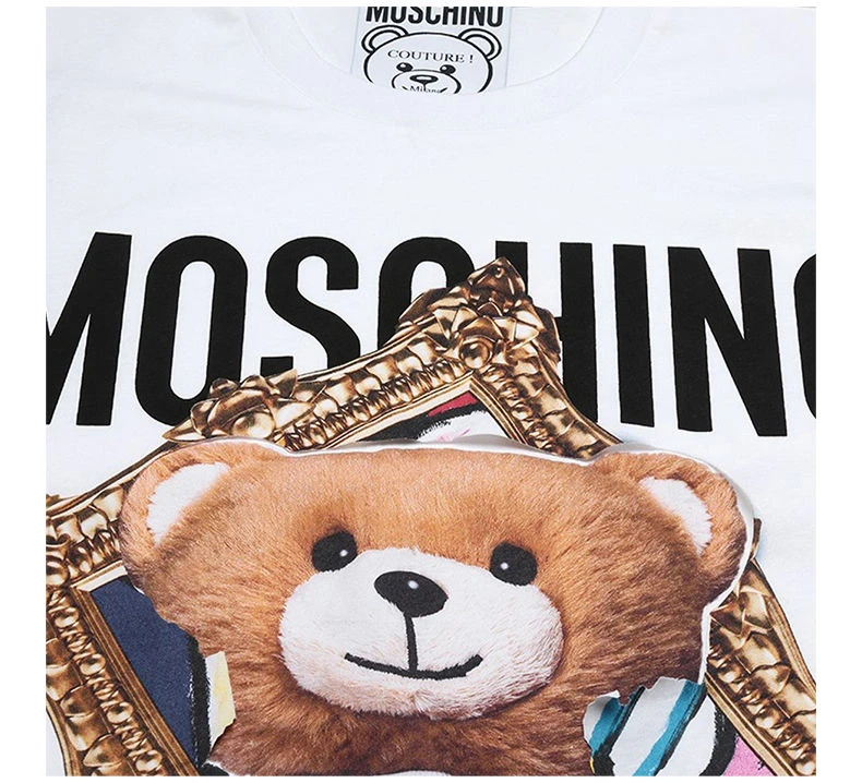 商品[国内直发] Moschino|MOSCHINO 白色女士T恤 DV0703-0440-1001,价格¥724,第6张图片详细描述