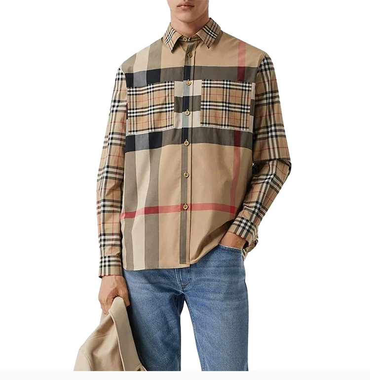 商品[国内直发] Burberry|BURBERRY 博柏利 男士格纹衬衫 8032268,价格¥2996,第8张图片详细描述