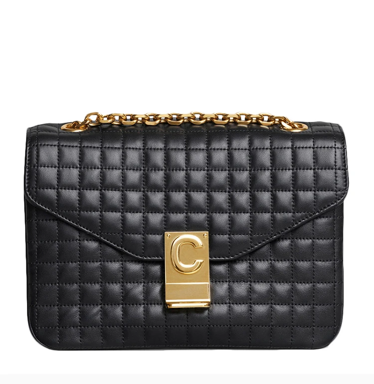 商品[国内直发] Celine|CELINE 黑色女士单肩包 187253-BFC-38NO,价格¥14802,第4张图片详细描述