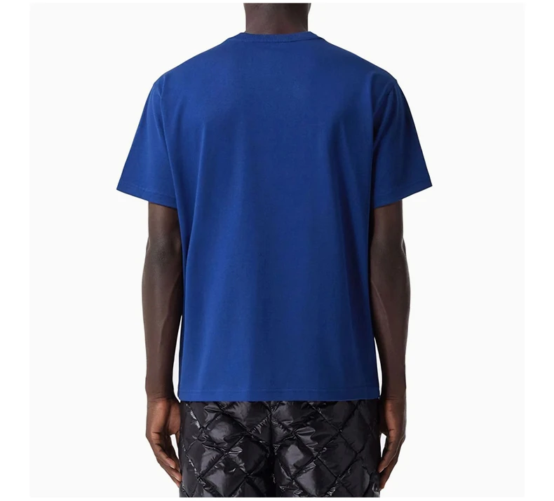 商品[国内直发] Burberry|BURBERRY 男士蓝色字母图案纯棉短袖T恤 8048015,价格¥3681,第7张图片�详细描述