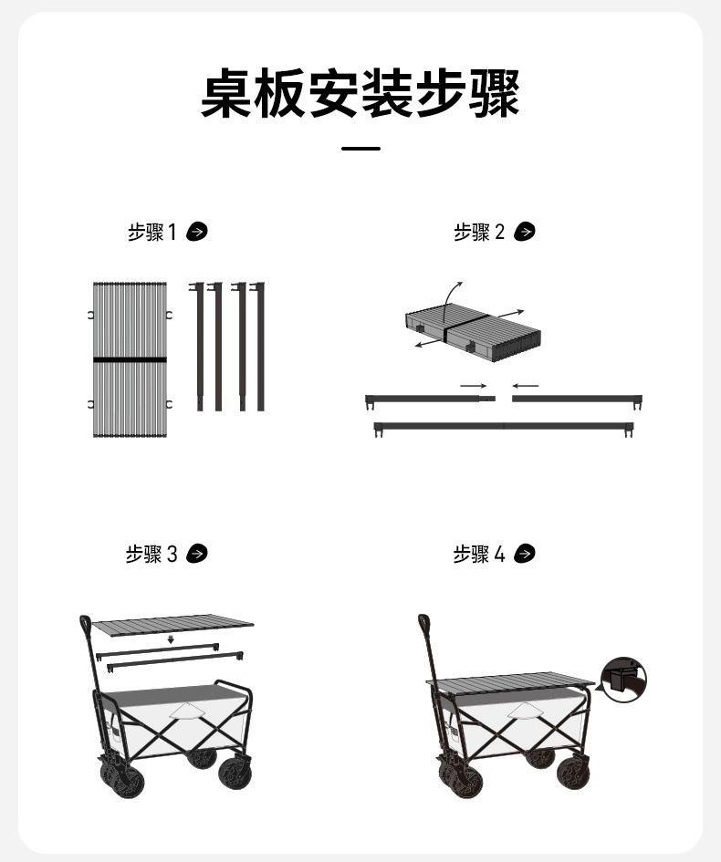 商品[国内直发] MobiGarden|户外露营便携式大容量手推车露营车折叠推车营地车星际,价格¥295,第29张图片详细描述
