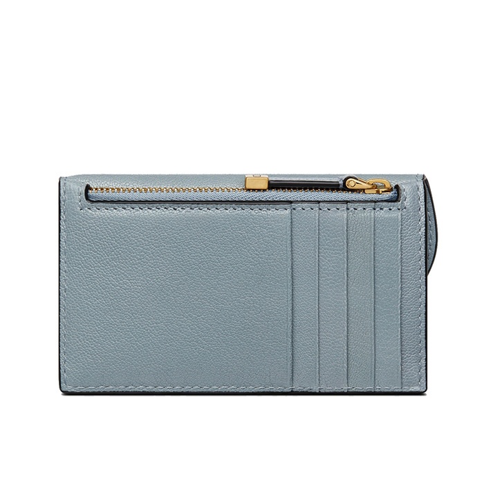 商品Dior|DIOR/迪奥 经典款SADDLE系列 女士云蓝色山羊皮金扣翻盖开合钱包零钱包卡夹S5692CCEH_M81B,价格¥3405,第4张图片详细描述
