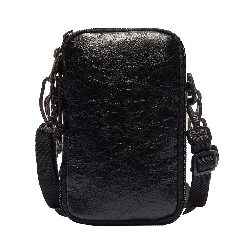商品Balenciaga|Balenciaga/巴黎世家 秋冬新款EXPLORER系列 男士黑色Arena小羊皮斜挎包593329DB9C51000,价格¥5099,第5张图片详细描述