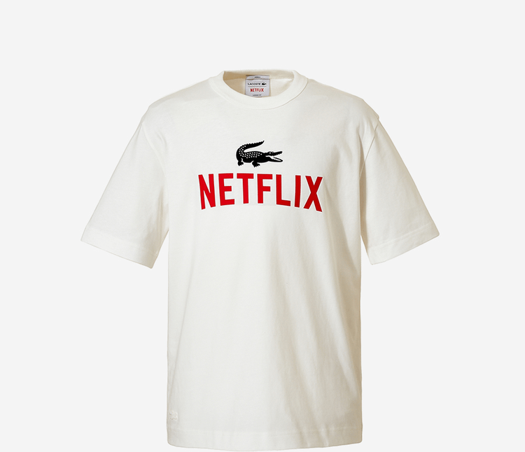商品Lacoste|【Brilliant|包邮包税】法国鳄鱼 NETFLIX PRINT TEE SHIRT   短袖T恤  TH7343-53G 70V,价格¥372,第2张图片详细描述