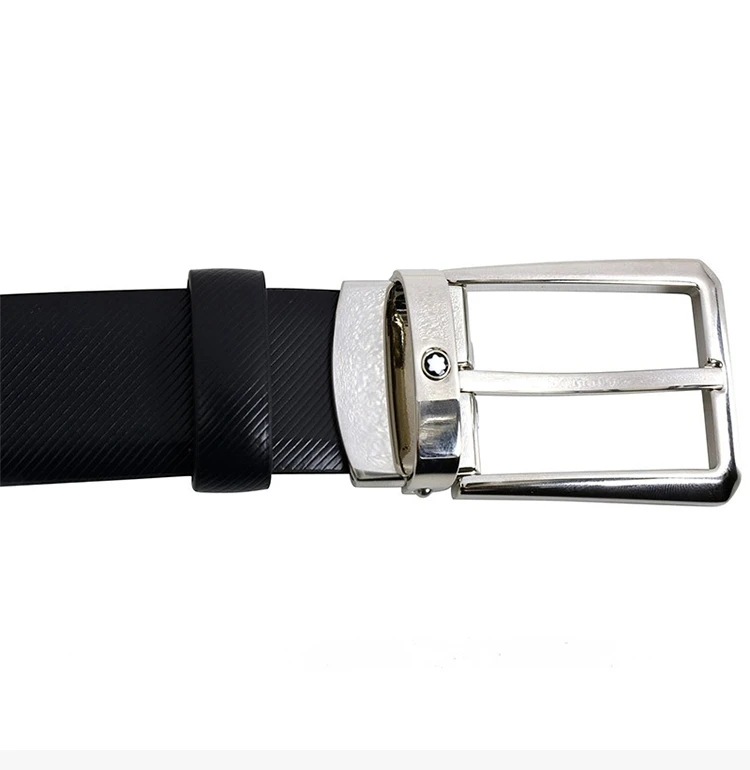商品MontBlanc|MONT BLANC 黑色男士腰带 123897,价格¥1582,第5张图片详细描述